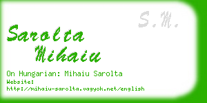 sarolta mihaiu business card